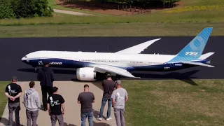 We built a giant RC Boeing 777X Complete build and flight