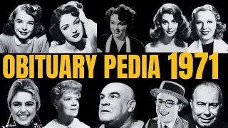 Famous Hollywood Celebrities We ve Lost in 1971 - Obituary in 1971
