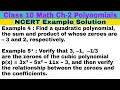 Class 10 Ch 2 Ncert Example 4 Example 5 Polynomials Math NCERT Solution CBSE