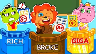 الطلاب الفقراء والأغنياء والأغنياء جد ا رسوم متحركة اطفال شبل الأسد 