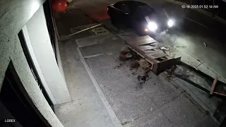 Knocking over planter