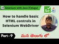 P9 - How to handle basic HTML controls in Selenium WebDriver Selenium Java