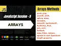 JavaScript Session 5 Arrays Full Tutorial For Absolute Beginners