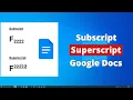 How to Add Subscript Superscript in Google Docs