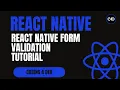 React Native Form Validation Tutorial React Hook Form Yup Formik Explained
