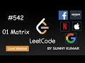 01 Matrix Breadth First Search 542 LeetCode LeetCode Explore Day 29