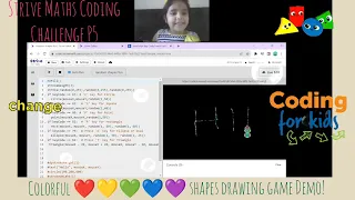 Interactive Coding Fun P5 Drawing Game App Demo with Variable Shapes Colors Beginner Python Ideas
