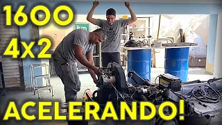 PRIMEIRA PARTIDA MOTOR FUSCA 1600 escape 4x2 ponteira Dupla Dodge - TESTE IGNIÇÃO ELETRONICA #27