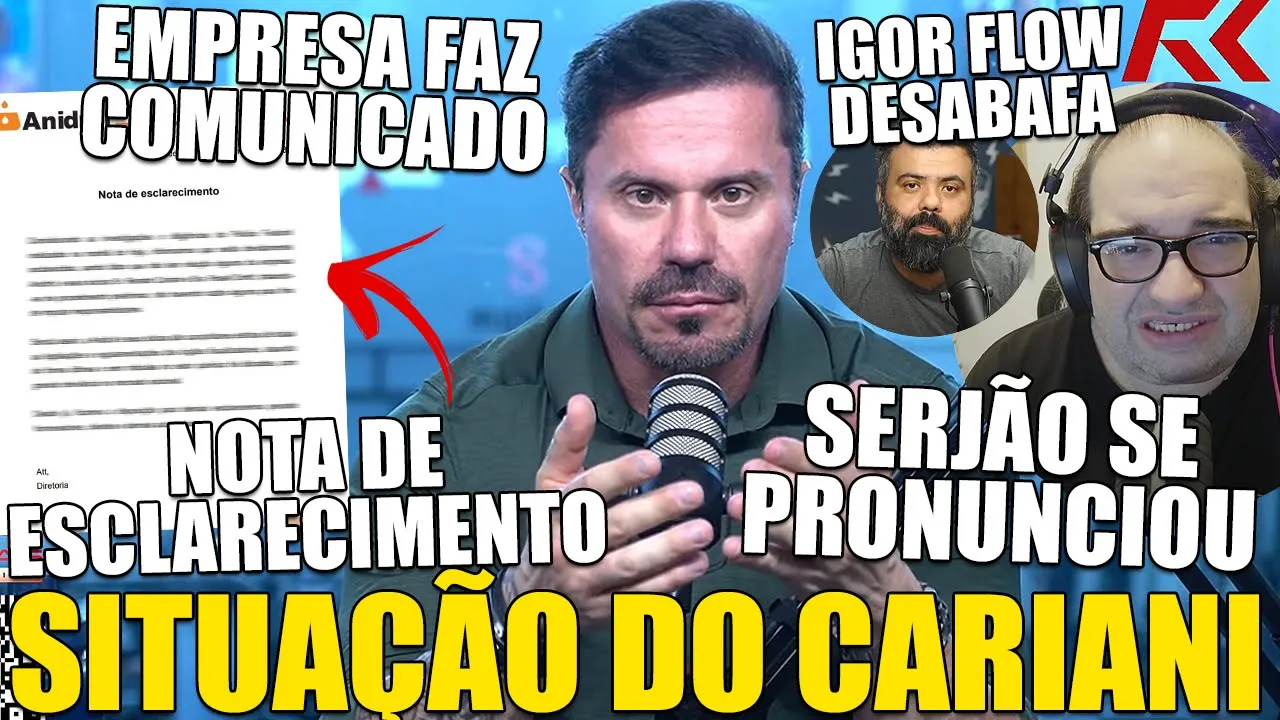 ????COMUNICADO OFICIAL DA EMPRESA DO CARIANI! SERJÃO SE PRONUNCIA E RENATO RECEBE APOIO NAS REDES