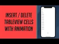 How to Insert Delete Rows in a Tableview with an Animation