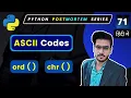 ASCII Code Python ord Python chr ASCII Code Python Hindi