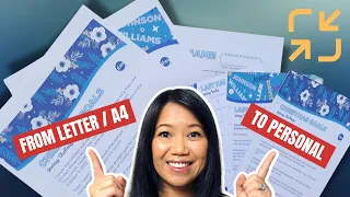 How To Resize PDF Printable from Letter A4 Down to Personal Size Using Word Document