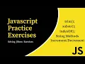 Javascript practice program exercises for Beginners solving jsHero exercises