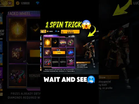 FREE FIRE NEW FADED WHEEL 1 SPIN TRICK π±π¨ #shorts #fftamil #vtgmaster #freefiretamil
