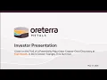 Oreterra Metals Corp OTCID OTMCF TSXV OTMC Virtual Investor Conferences