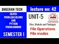 GE8151 PROBLEM SOLVING AND PYTHON PROGRAMMING PSPP Manojkumar Lectures file operations modes