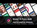 Enappd Ionic 4 Full App - How to setup on Windows