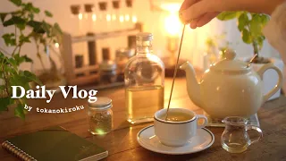 ほどよく息抜き🌿心を癒すおうち時間｜ミントシロップと大葉ジェノベーゼ｜ハーブの水耕栽培観察日記