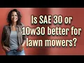 Is SAE 30 or 10w30 better for lawn mowers