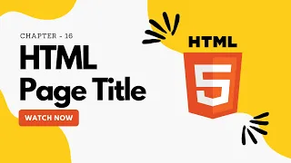 HTML Page Title - Learn HTML From Scratch Chapter-16 Beginner s Guide