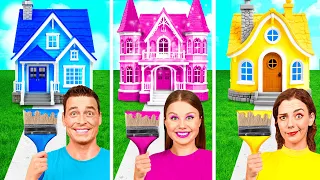 एकल रंग मकान चुनौती | अद्भुत हैक्स और ट्रिक्स Fun Teen