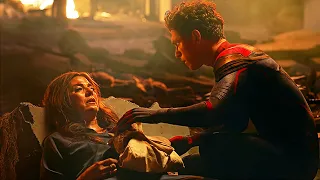 Aunt May's Death "With Great Power Comes Great Responsibility" | Spider-Man: No Way Home (2021)