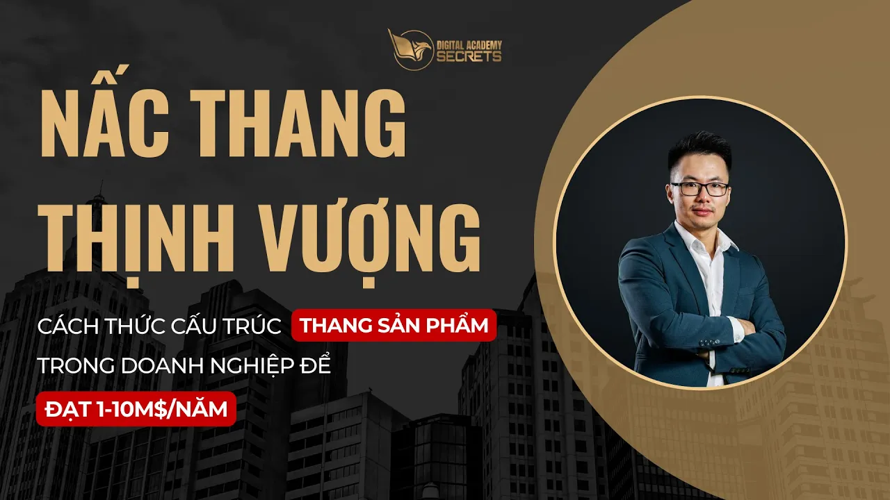 Outline Video Nấc Thanh Thịnh Vượng. Cách Thức Cấu Trúc Thang Sản Phẩm Trong Doanh Nghiệp Đạt Mốc 1 - 10M$/Năm