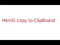 Copy Input Value to ClipBoard using Javascript