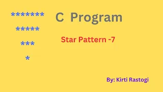 Star Pattern 7 Program in C