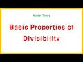Basic Properties of Divisibility