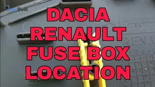 Renault Dacia Logan Duster Clio II Fuse Box Location 