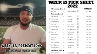 NFL Pick Em With Tee Week 13 NFL 2022 Picks And Predictions
