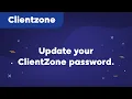 How to update your ClientZone password