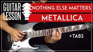 Nothing Else Matters Guitar Lesson Metallica Guitar Tutorial Fingerpicking Solo TAB