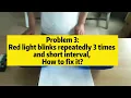 How to fix hoverboard red light blinks repeatedly 3 times