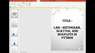 Histogram Scatter and boxplots in Python Machine Learning