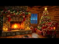 Cozy Christmas Eve by the Fireplace with Relaxing Christmas Music on a Snowy Christmas Night