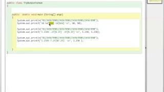 Java formatted output