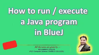 How to Java program in BlueJ