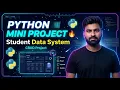 Build Student Management System in Python Data Science Lecture 12 by techlearningwithRajat