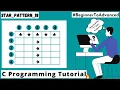 Star Pattern Program 18 in C Language in Hindi T Star Pattern C Programming Tutorial