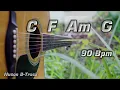 C Major (90 Bpm) Acoustic Guitar Backing Track with Cajon