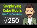 How to Simplify a Cube Root Using Prime Factorization Non-Perfect Cubes Math with Mr J
