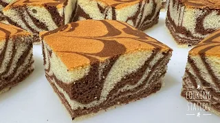 Marble Chiffon Cake Recipe | Soft & Fluffy Zebra Cake | Easy Homemade Cake