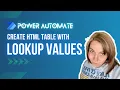 Create an HTML table with MULTI-SELECT LOOKUP values EFFORTLESSLY