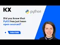 Did you know that PyKX has just been open-sourced KX
