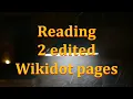 Reading 2 edited Wikidot D D pages