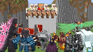 WHAT BOSS WILL GO THROUGH THE MOUNTAIN PASS AND DESTROY THE VILLAGER CASTLE? | Minecraft Mob Battle
