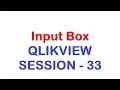 Input Box - QlikView Tutorial