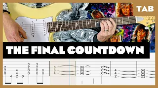 europe the final countdown guitar tab lesson cover tutorial